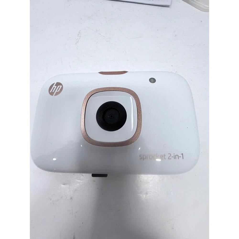 HP Sprocket 2-in-1 Instant Camera Printer White Rose Gold ZINK 2x3 Photo